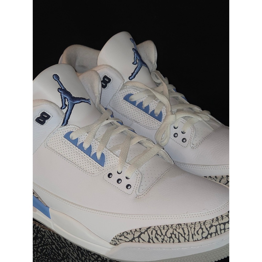 Air Jordan 3 Retro UNC Mens Size 18 Basketball Shoes White/Blue CT8532-104 - Picture 9 of 15